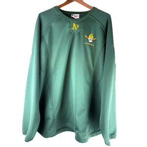 A's Majestic Therma Base Embroidered Jonny Gomes Big & Tall Pullover Top, Men XL